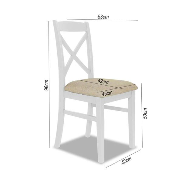 Statement Furniture Florence Crossback Dining Chair with Upholstered Seat
