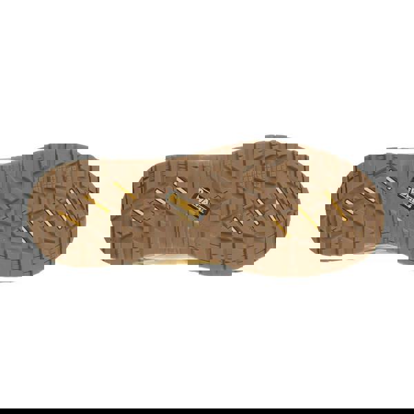 DeWALT Mentor Mens Lace Up Safety Work Steel Toe S7 Ankle Boots, sole view showing durable tread pattern with the DeWALT logo.