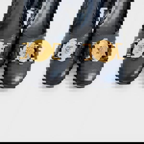 Versace Sling Back 85mm Leather Black