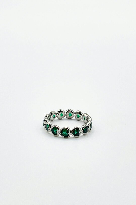 SVNX The 'Atlas' Ring in Silver and Green