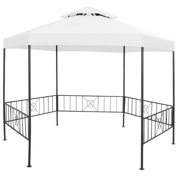 Berkfield Garden Gazebo 323x275x265 cm White 180 g/m�__
