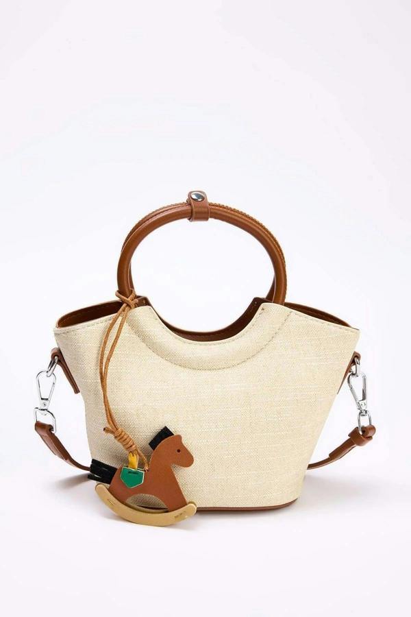 WOVCOR Women's Mini Shoulder Bag with Charm Detail