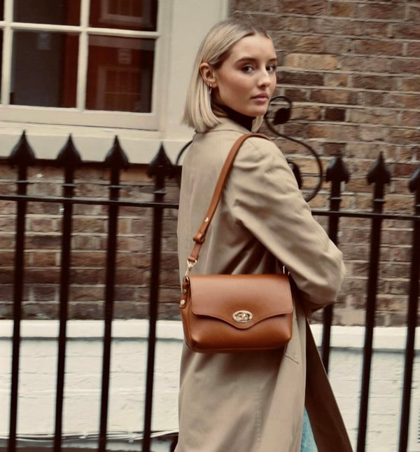 Apatchy London The Maddie Midi Leather Handbag - Tan