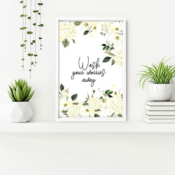 Wall art bathroom | set of 3 framed bathroom prints