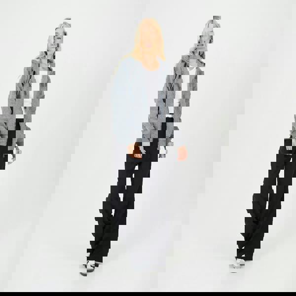 Brave Soul Grey Faux Wool Hooded Bomber Jacket - Grey Image 3