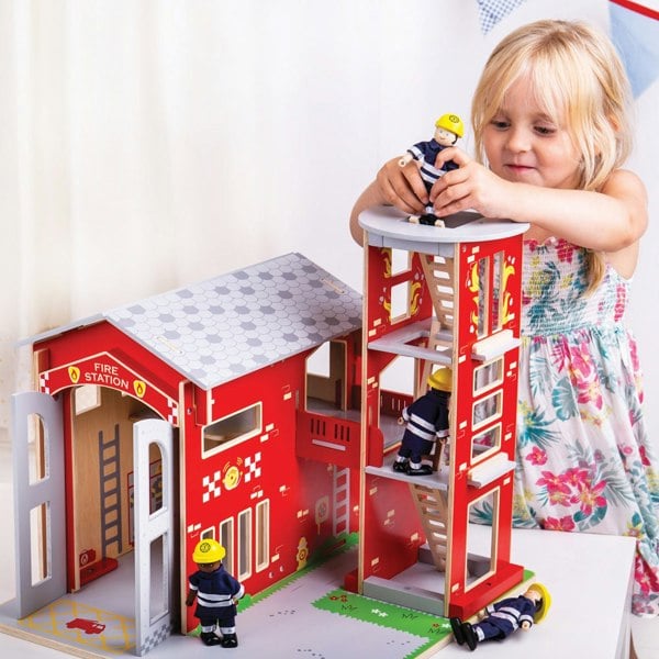 Bigjigs Toys City Fire Station Bundle