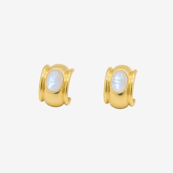 Uchi & Soto Enso Moonstone Huggie Hoop Earrings