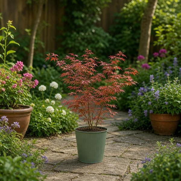 3L Red Leaf Acer Outdoor Patio Tree in Pot for Garden