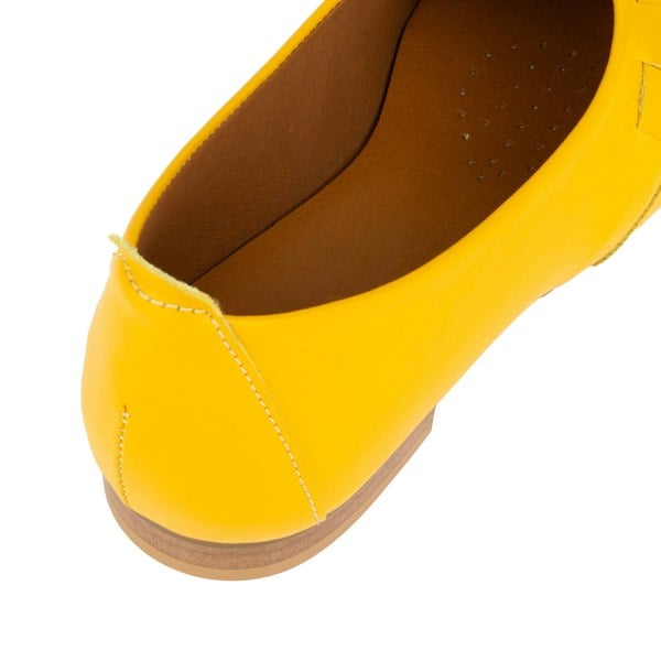 Embassy London Solenne - Yellow - Women's handwoven Leather Ballet Pump
