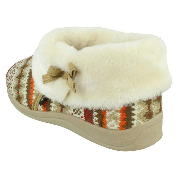 Rose Bank Ladies Rose Bank Memory Foam Aztec Print Bootee Slippers Emily