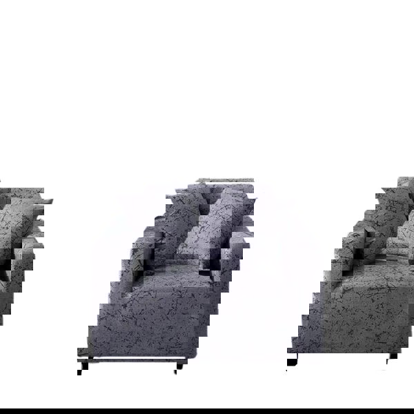 Anyhouz Anyseat 1 Seater Sofa Cover Marble Gray Style and Protection For Living Room Sofa Chair Elastic Stretchable Slipcover