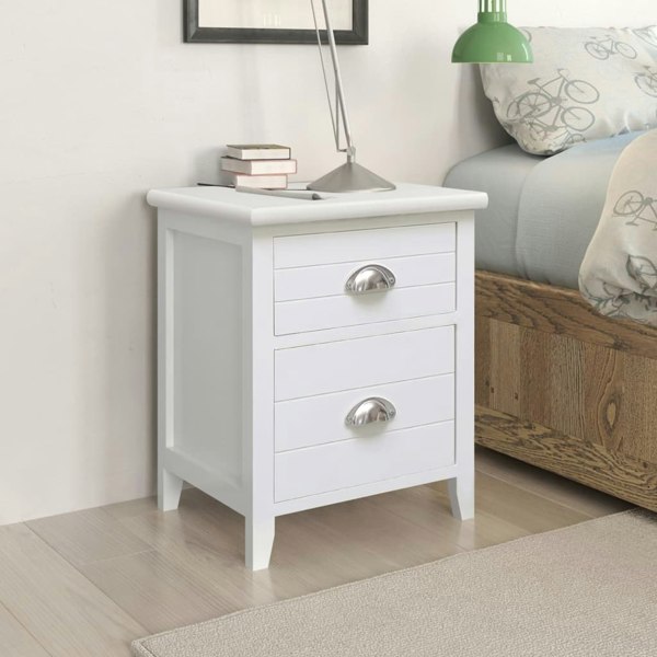 Berkfield Nightstand 2 pcs with 2 Drawers White