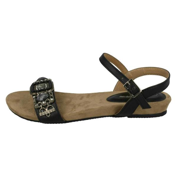 Leather Collection Ladies Leather Collection Flat Mule Sandals