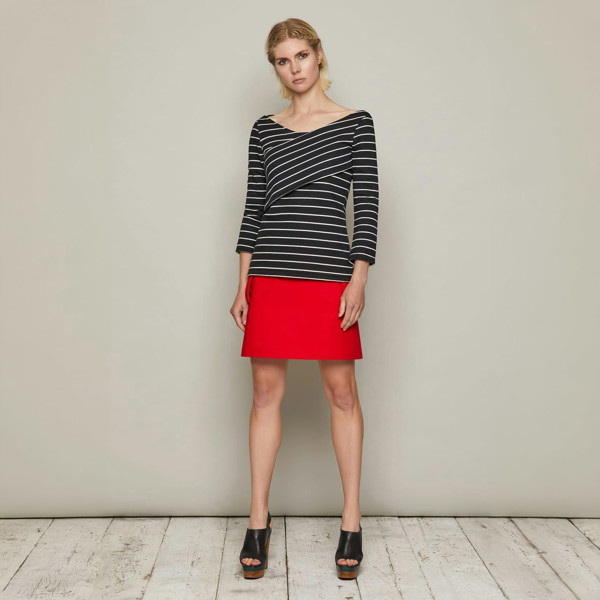 Bo Carter A Line Rhonda Skirt in Organic Cotton - Red