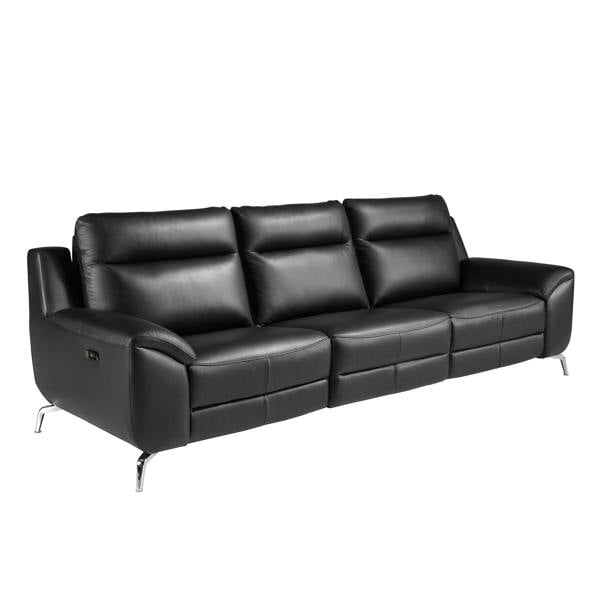 Angel Cerdá Black leather relax sofa 6193/6194