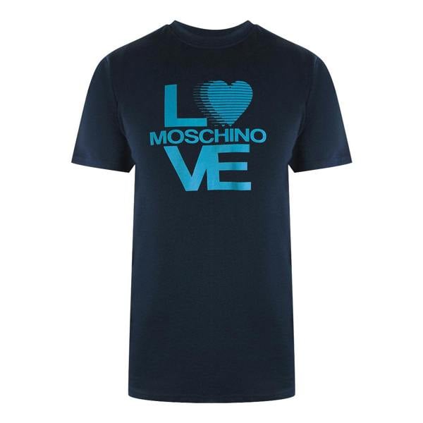 Moschino Love Moschino Logo Navy Blue T-Shirt