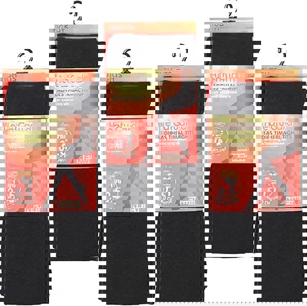 KAV 3 Pairs Womens Heat Thermal Tights Black 140 Denier 0.5 TOG Warm Winter Accessory - Tights for Women - Winter Bottoms Tights - Black