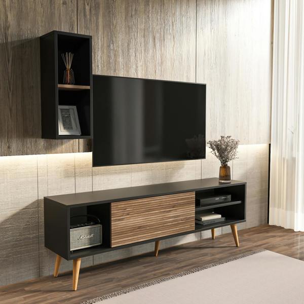Decorotika Rans Modern Tv Stand TV Cabinet for TV's up to 55"
