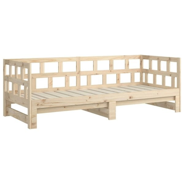 Berkfield Pull-out Day Bed Solid Wood Pine 2x(80x200) cm