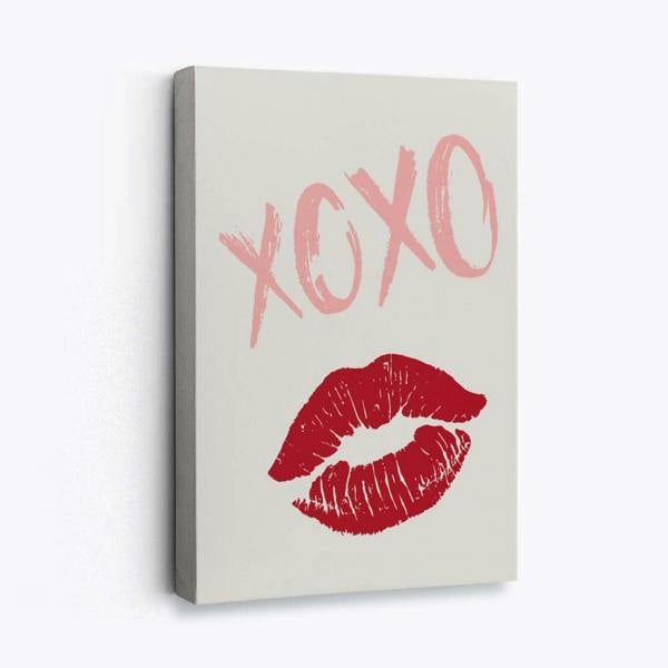 Artze Wall Art XOXO Lips Canvas Art Print