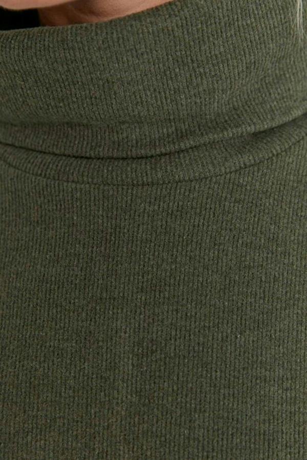 WOVCOR Turtleneck Long Sleeve Knit Mini Dress