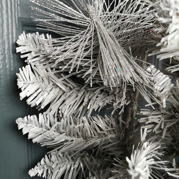 Samuel Alexander 50cm Premier Snow Tipped Silver Christmas Glitter Door Wreath Decoration