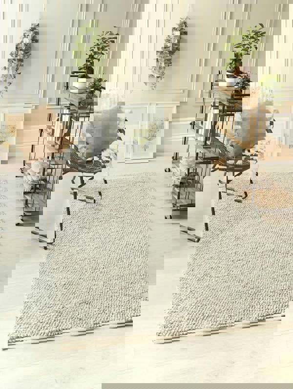 La Playa Silver Grey Solid Rug | Coastal Charm | The Rugs