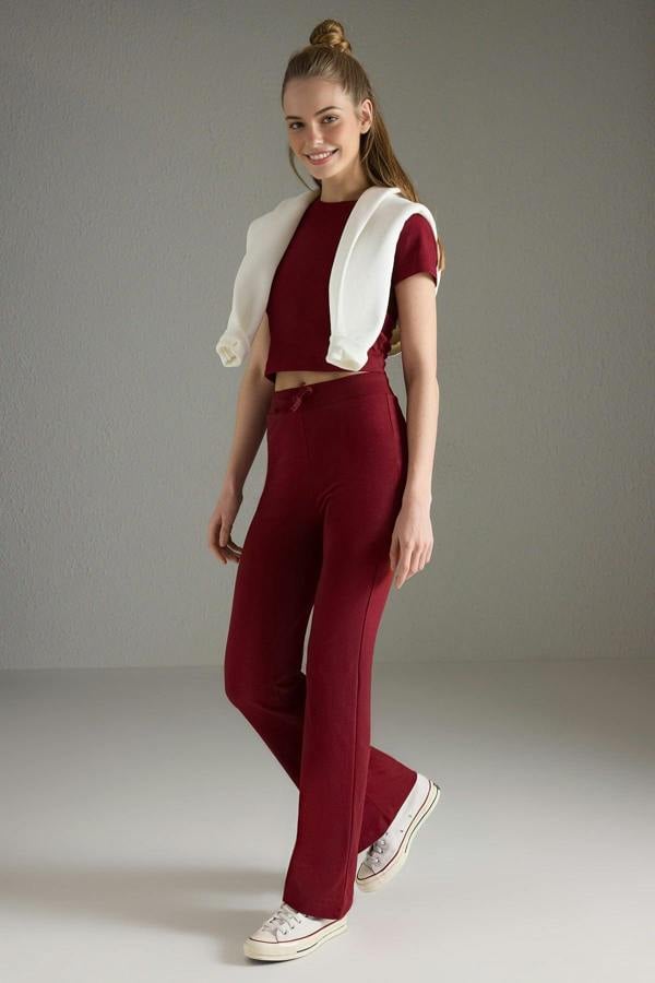WOVCOR 2-Piece Fitted Stretch Woven Top & Pants Set