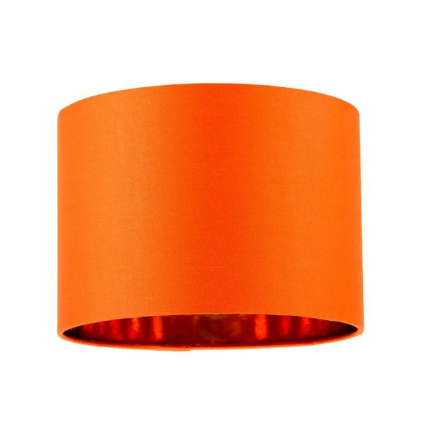 Contemporary Vivid Orange Cotton 10" Table Base or Pendant Lamp Shade Image 1