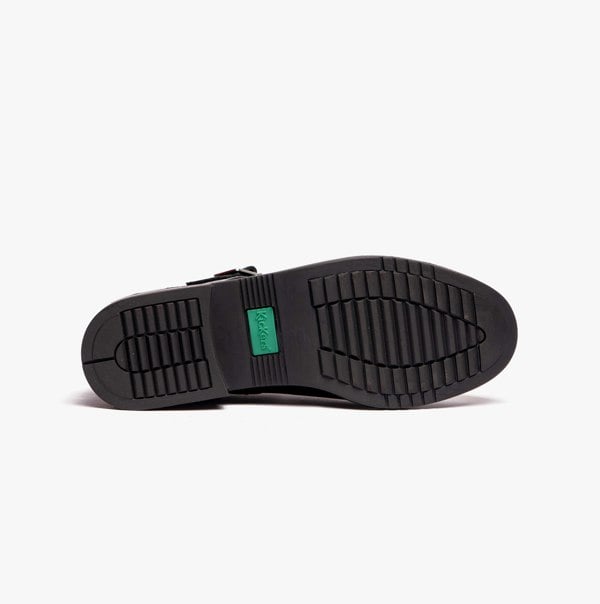 Kickers 116229 LACH T-BAR Girls School Shoes Black Patent