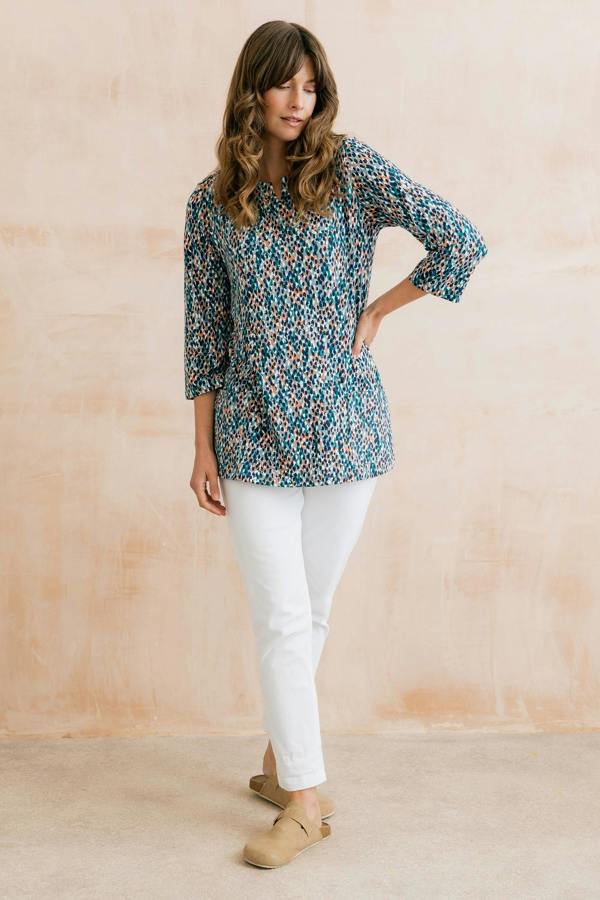 Lily & Me Maple Jersey Print Tunic Ocean