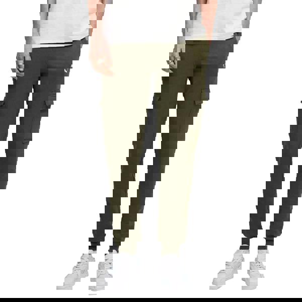 Puma Mens Fleece Small Logo Cargo Trousers - Olive