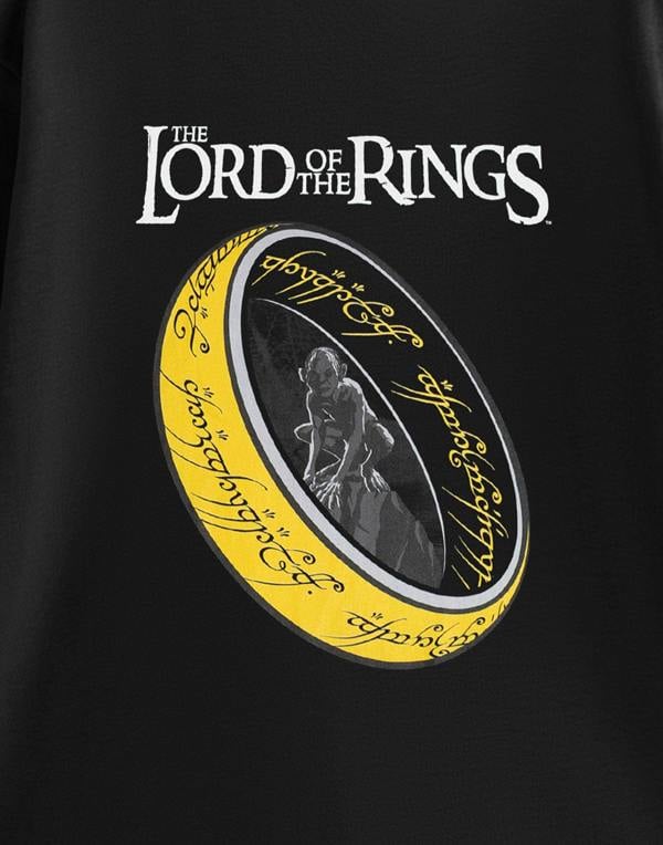 Lord Of The Rings Unisex Black The Rings Short Sleeved T-Shirt