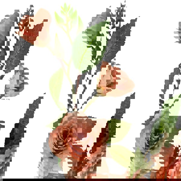 Leaf Pack of 6 x 90cm Artificial Pink Rose Stem