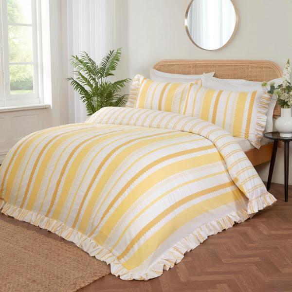 Maya Frilled Green Duvet Cover Set