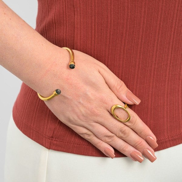 Paguro Kushikamana Recycled Brass Bangle (2 Colours)