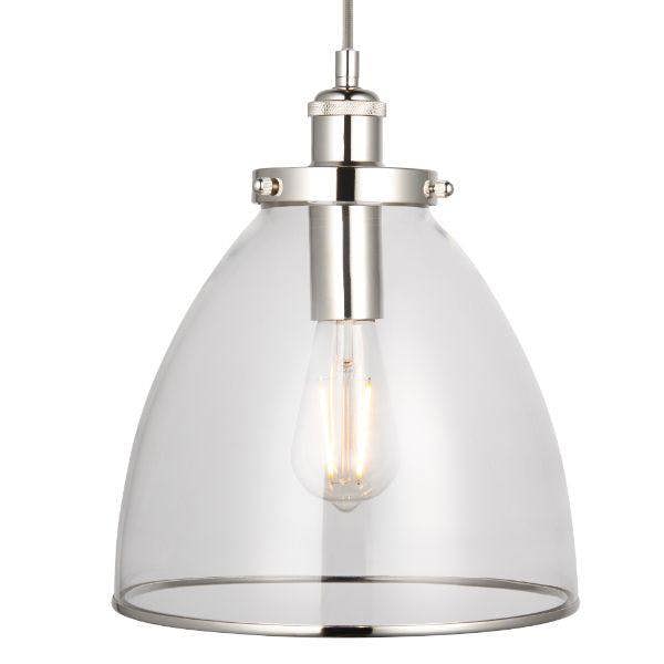 Pagazzi Lighting Brunswick Polished Nickel Ceiling Pendant