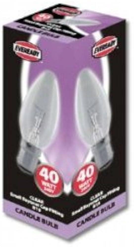 Eveready 10 x Eveready 40W SBC B15 Clear Candle Light Bulbs