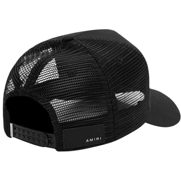 Amiri Three Star Black Trucker Hat One Size