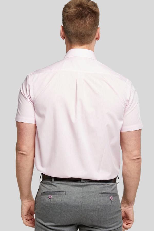 Pink Classic Easy Care Short Sleeve Shirt