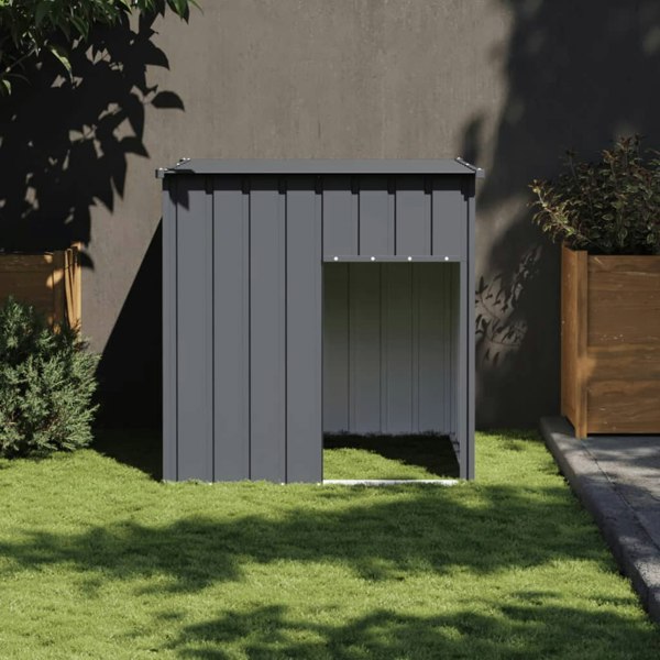 Berkfield Dog House with Roof Anthracite 110x103x109 cm Galvanised Steel