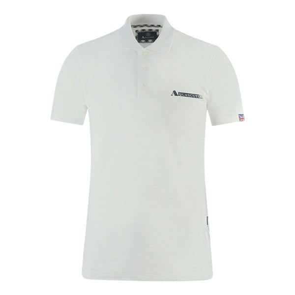 Aquascutum Boxed Logo Polo Shirt - White