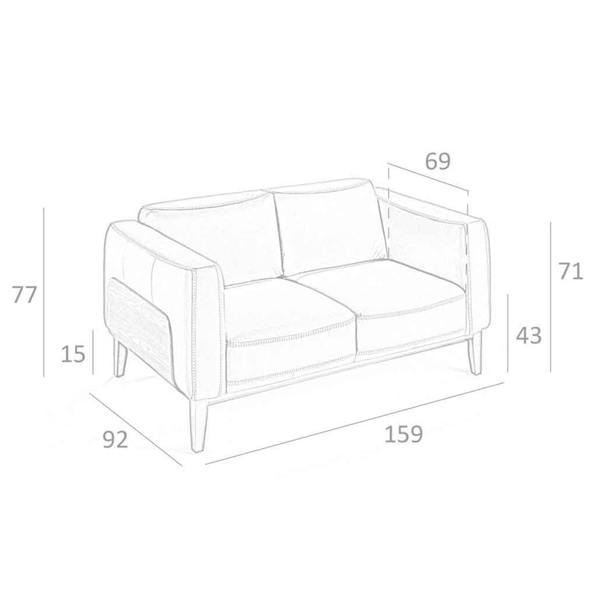 Angel Cerdá Mink leather sofa 6028/6029