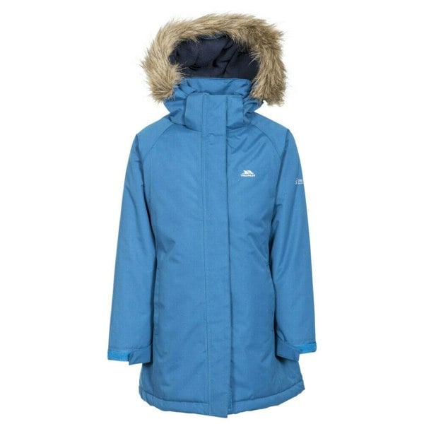 Trespass Childrens Girls Fame Waterproof Parka Jacket - Cosmic Blue