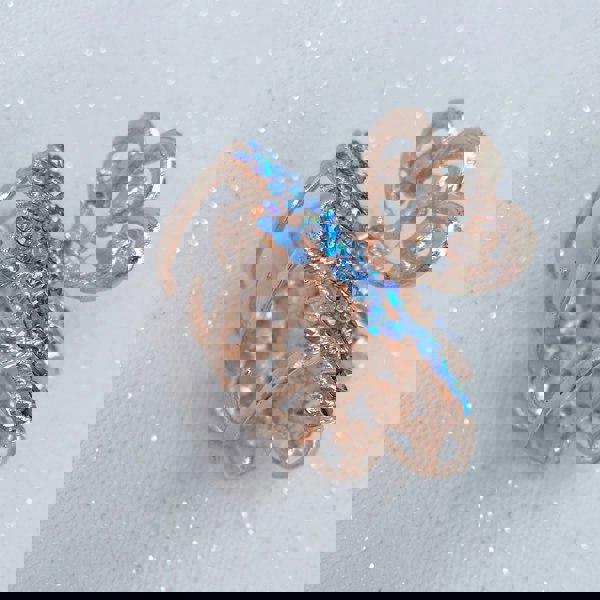 rose gold hair clip claw blue hair jaw