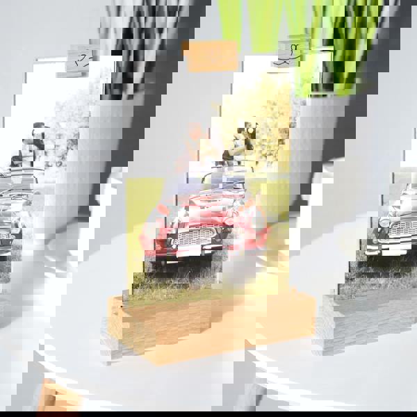 MijMoj Design Personalised Oak Picture Holder with Photo Print Option