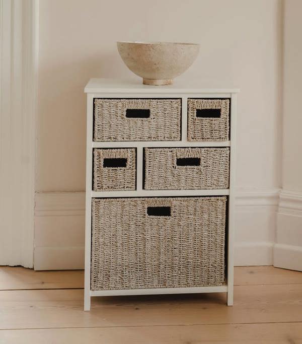 Statement Furniture Tetbury 5 Drawer Storage Unit with Baskets Assembled