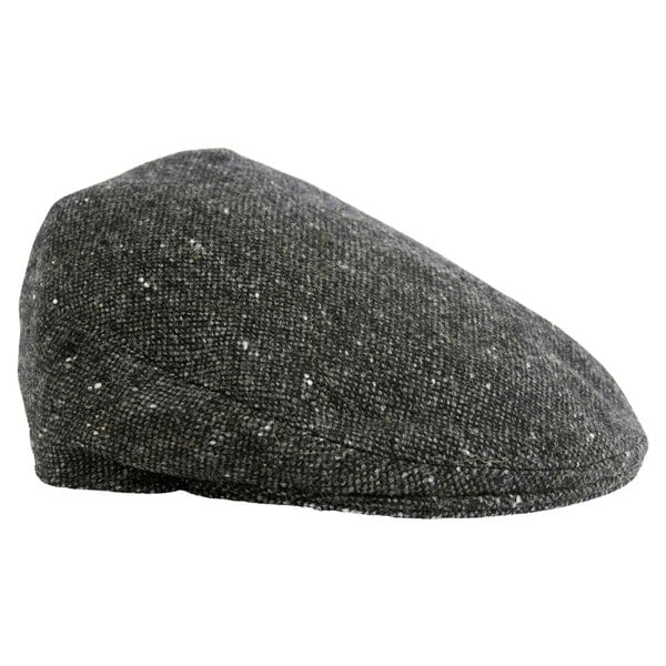 Gamble & Gunn Dolton Molloy & Sons Irish Donegal Tweed British Made Charcoal Grey Flat Cap