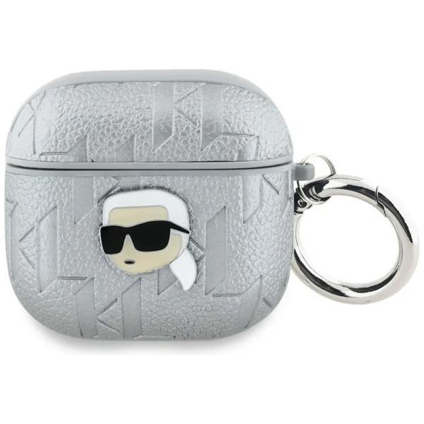 Karl Lagerfeld Monogram Karl Head Case for AirPods 4 Silver - KLA4PGKIPS