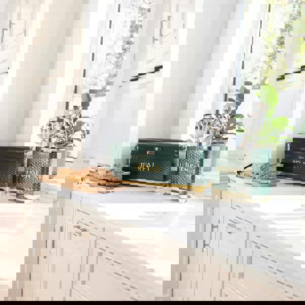 KitchenCraft Lovello Textured Geo Bread Bin